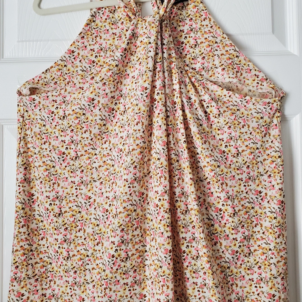 Floral Lane Bryant 14/16 Halter Top Blouse